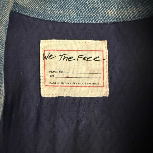 Free People Dallas Suede Denim
Jacket Patchwork Western Button Up 
Size XS - Picture 4 of 8